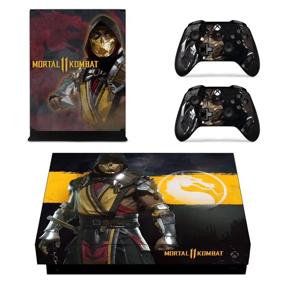 Виниловая кожа X box one x skins наклейка mmoral Kombat 11 наклейки pegatinas Adesivo для xbox one x консоли и два контроллера