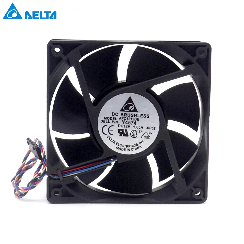 Delta AFC1212DE 12038 12 см 120 мм DC В 1.6A ШИМ шариковый вентилятор термостат инвертор Сервер