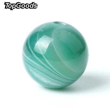

TopGoods Natural Green Striped Agate Beads Carnelian Gemstone Loose Onyx Stone Beads 15" For DIY Birthstone Jewelry Making