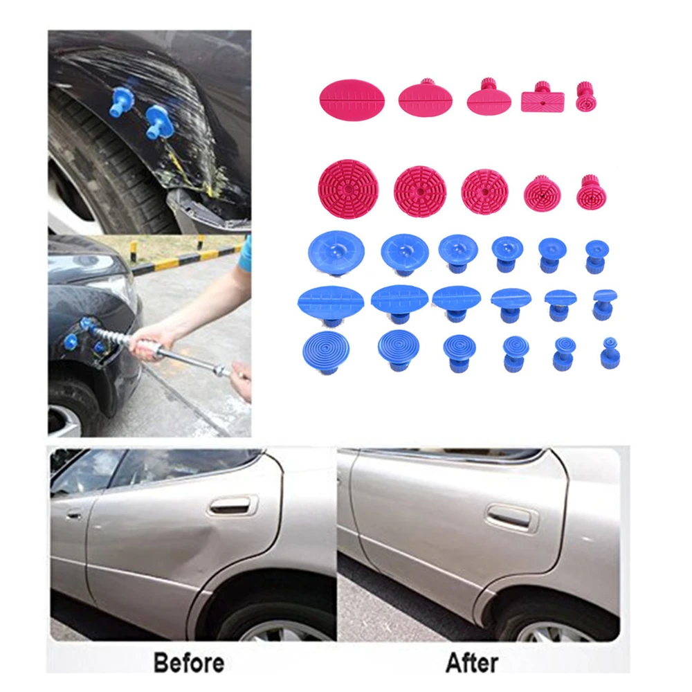 

PDR Glue Tab PDR Dent Hole Car Dent Repair Tools Set PDR Glue Tabs Paintless Dent Repair Work with Glue Puller Slide Hammer Tool