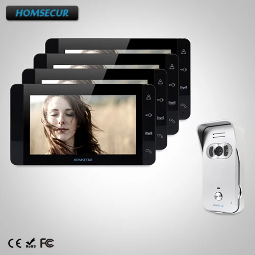 

HOMSECUR 7" Wired Video&Audio Home Intercom+Touch Button Monitor for House/Flat TC021-S + TM703-B