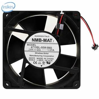 

4715SL-05W-B60 Aluminum Frame Cooling Fan DC 24V 1.2A 28.8W 4700RPM 12038 12cm 120*120*38mm 2 Wires