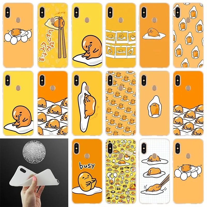 

Phone Case Cute Gudetama Lazy Egg Line Friends For Xiaomi Redmi Note 7 6 5 4x redmi 7 6pro 6a s2 5a 4a 4x 5plus y3 Cover Coque