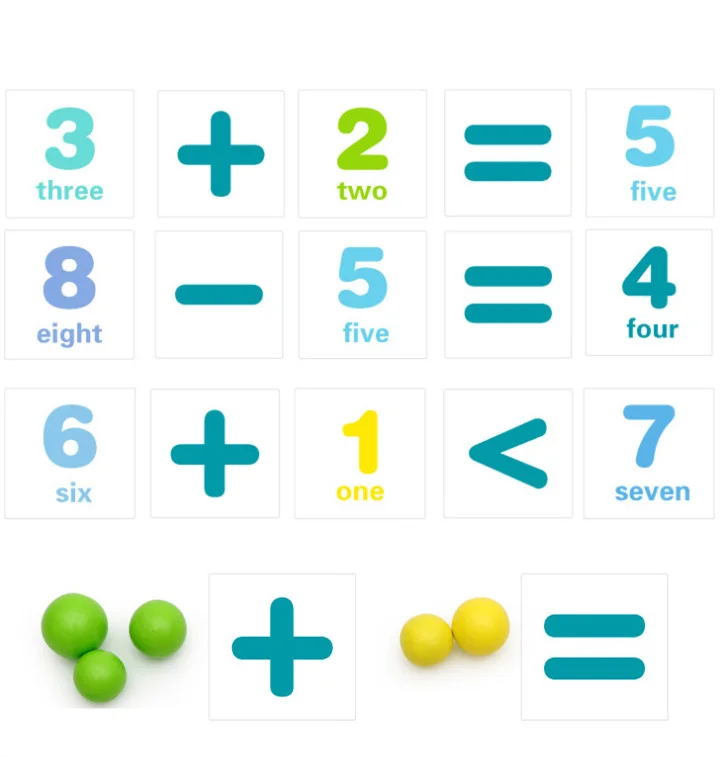 Математика, Детские тренировочные палочки, деревянные игрушки, детская клипса, мяч, детские математические игрушки, развивающие подарки