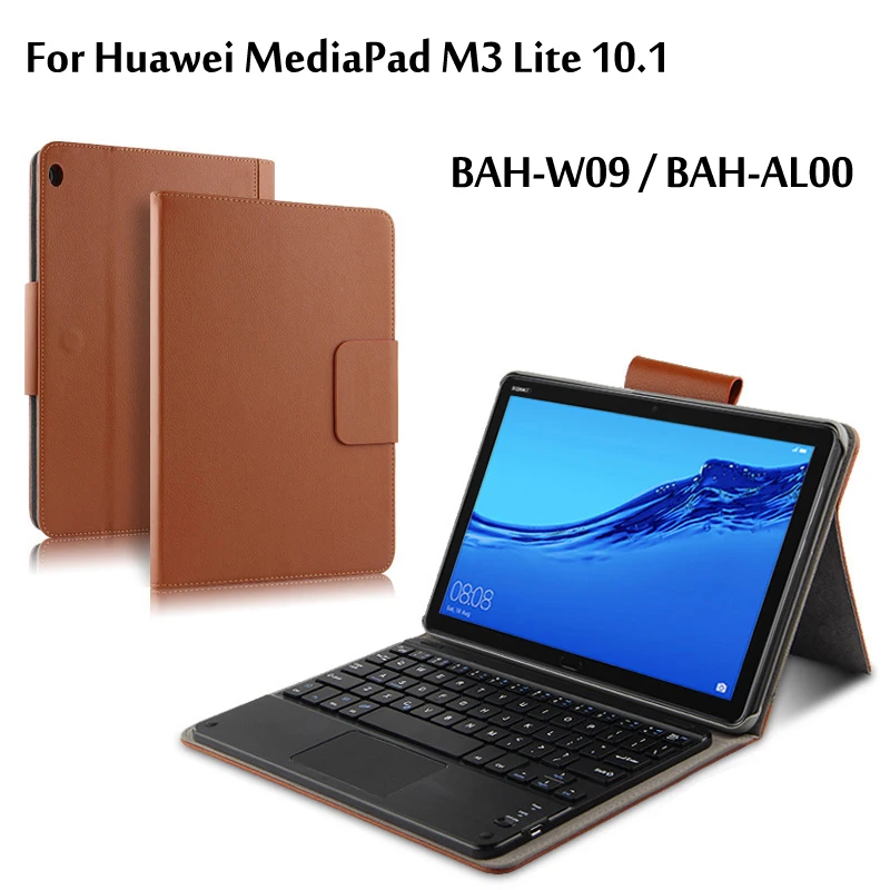 

Wireless Bluetooth Keyboard Case for Huawei MediaPad M3 Lite 10 BAH-W09 BAH-AL00 10.1 Inch Tablet Case Leather Stand Funda Cover