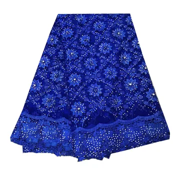 

Latest African Laces 2018 Tulle Lace Fabric High Quality French African Wedding Lace With Stones Tulle Lace Fabrc 2L3065-334