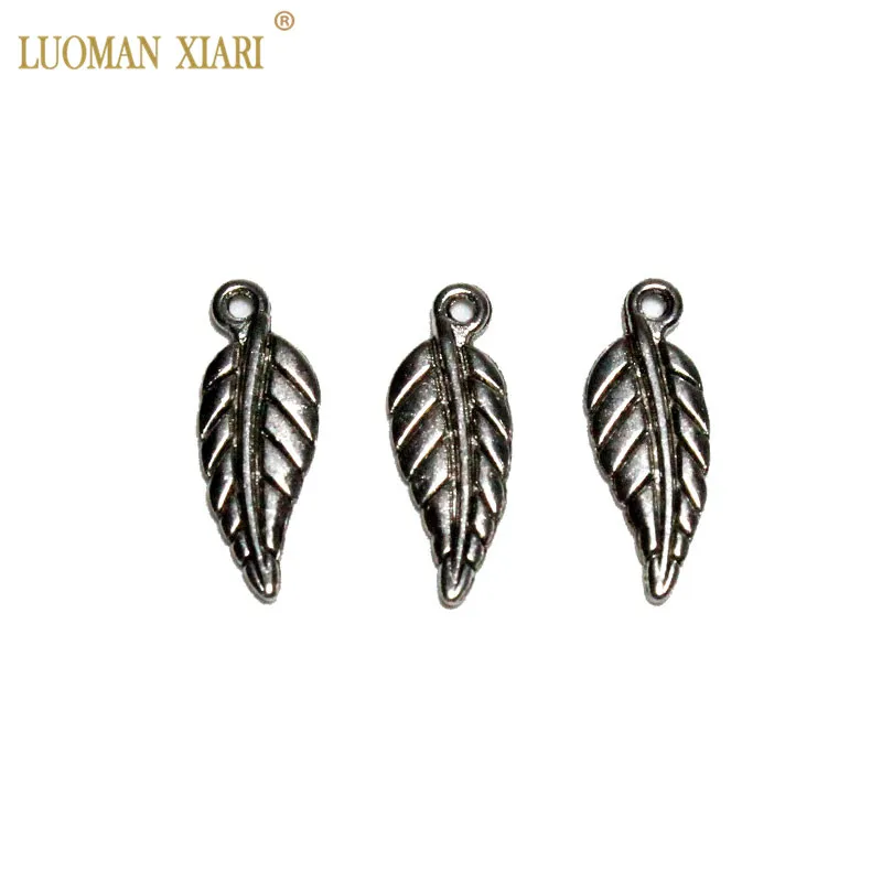 

Wholesale 10/20/50 PCS Leaf Zinc Alloy Charms DIY Fashion Pendant Bracelet Necklace Earring For Jewelry Making 7*19mm