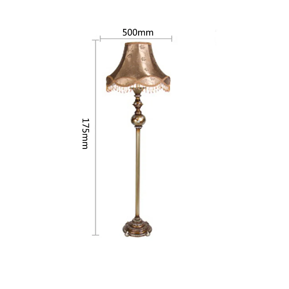 Resin Led Floor Lamp Antique Luxurious Bedroom Design Led Bulb Lamp E27 110V-220V European Style Floor Lamp for Living Room Lamp