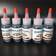 5 шт., черный цвет, Перманентный макияж, пигментные чернила для татуировки, 30 мл/бутылка(1 унция), набор краски для тела, Перманентный макияж