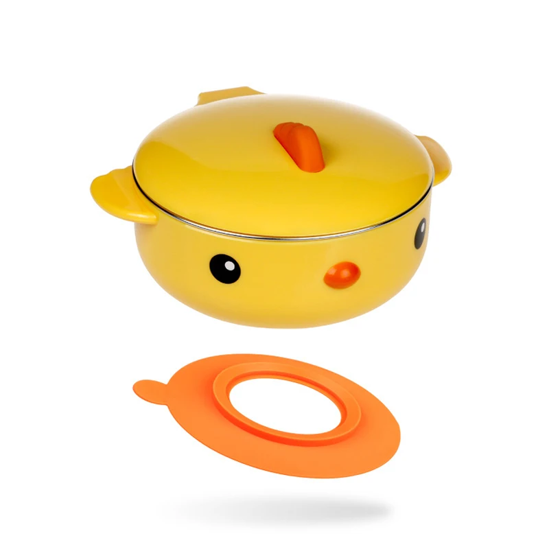 Baby Tableware Set Stainless Steel Cute Cartoon Thermal Dishes Kid Hot Water Insulation Bowl Children Feeding Dinnerware MBG0372 Baby Tableware Set Stainless Steel Cute Cartoon Thermal Dishes Kid Hot Water Insulation Bowl Children Feeding Dinnerware MBG0372
