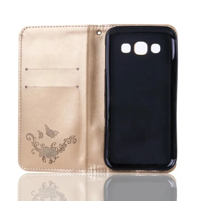 Роскошный кожаный чехол-книжка с бабочкой для samsung Galaxy A7, чехол для телефона s, чехол-подставка для samsung A7 A700 A7000, сумка