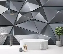 Обои на заказ гостиная Настенные обои для спальни 3D геометрическая атмосфера атмосферного металла фоне стены