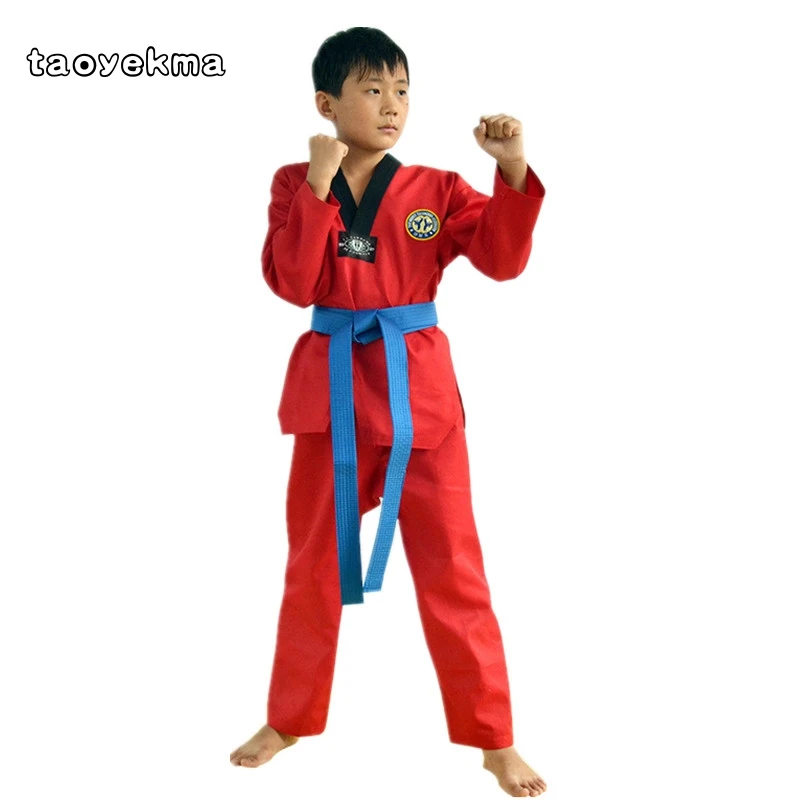 

Taekwondo Doboks Uniform Clothes Professional Karate Suit Dedicated suit for Child & Adult Training Four Color for choise T49
