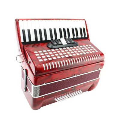 Инструмент аккордеон 96 бас 37 ключ клен для начинающих взрослых специальный инструмент - Цвет: red