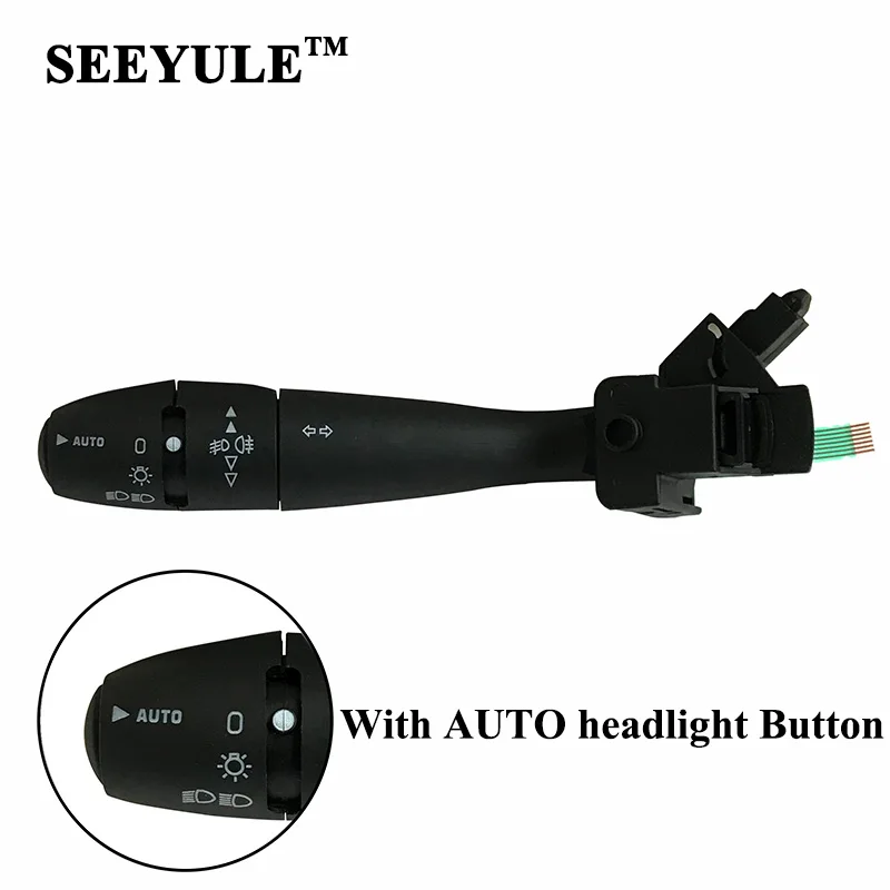 SEEYULE Car Turn Signal Switch with AUTO Headlight Button for Peugeot 206 301 308 3008 405 407 408 Citroen C3 C5 Picasso Xsara SEEYULE Car Turn Signal Switch with AUTO Headlight Button for Peugeot 206 301 308 3008 405 407 408 Citroen C3 C5 Picasso Xsara