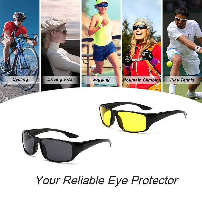 Очки для велоспорта, поляризационные спортивные солнцезащитные очки для мужчин и женщин, очки для бейсбола, бега, рыбалки, вождения, гольфа, туризма, ночного видения