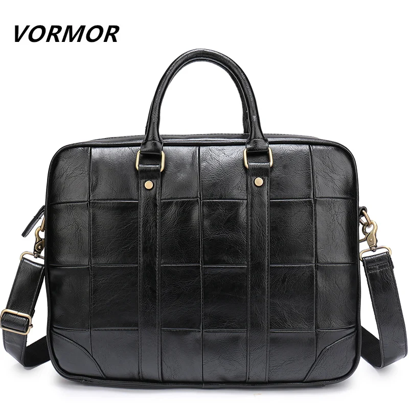 VORMOR Mens bags leather men Business Laptop Tote male Briefcases men's Crossbody bags man messenger bag Fashion Shoulder bags