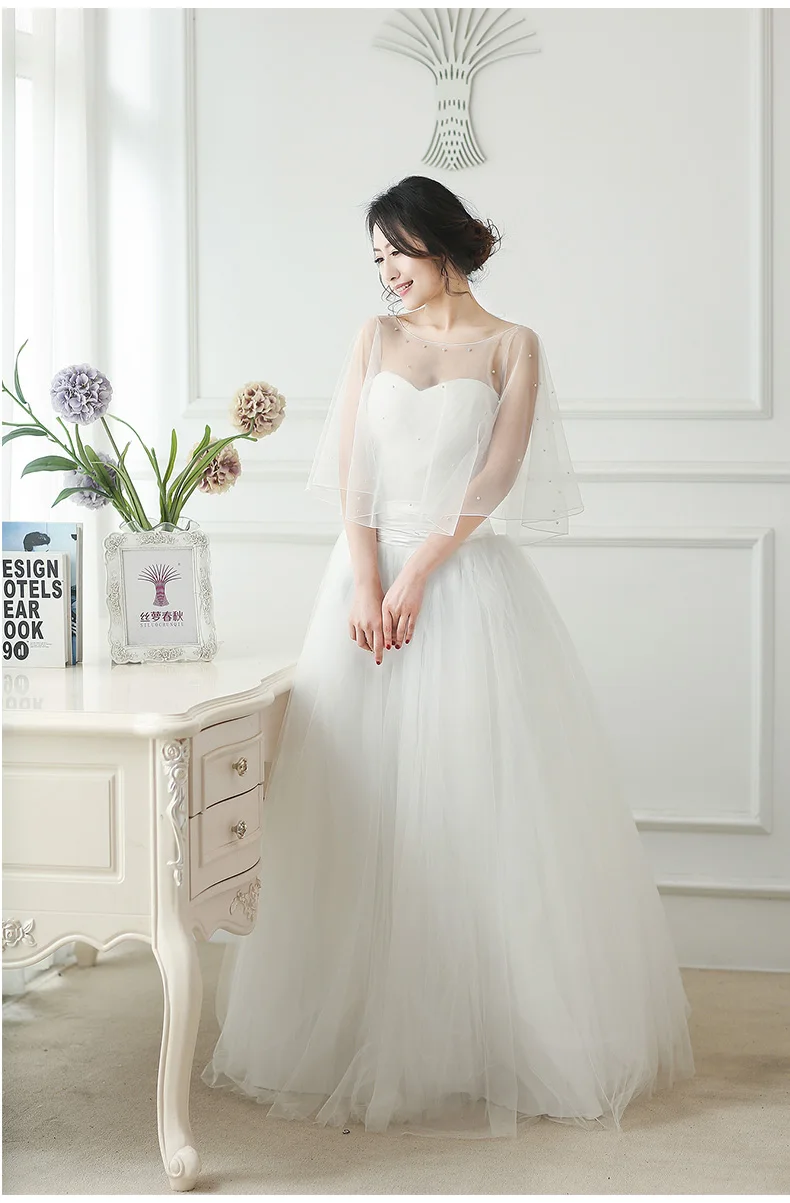Свадебное платье, платье с бисером, белое болеро, накидка для невесты на заказ, болеро novia, Свадебный жакет