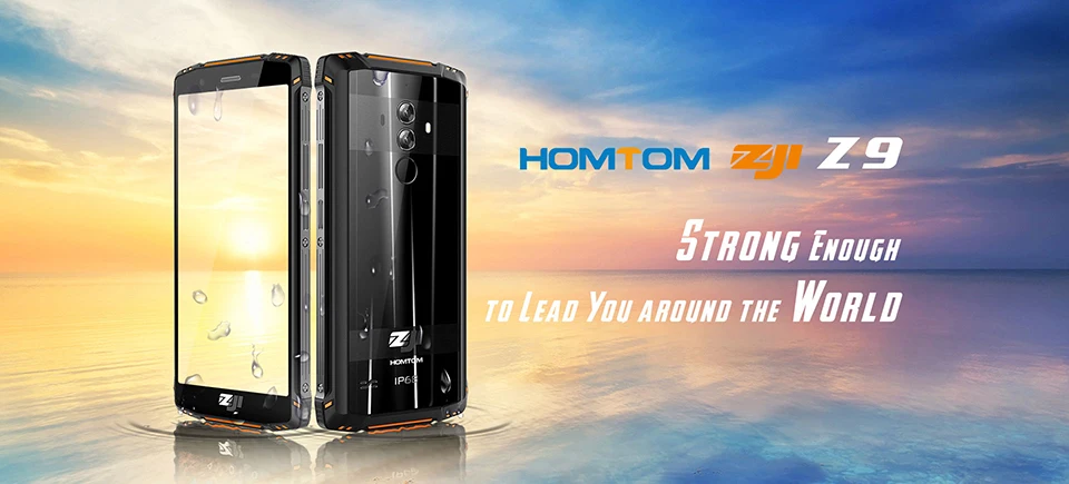 HOMTOM ZJI Z9 IP68 Водонепроницаемый, смартфон, четыре ядра, 5,7 дюймов 6 ГБ Оперативная память 64 Гб Встроенная память 5500 мА/ч, B20, 4G, FDD, LTE, полный