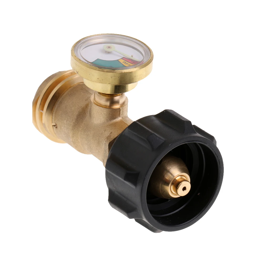 Propane Tank Gauge Level Indicator Leak Detector Gas Pressure Meter Universal for RV Camper, Cylinder, BBQ Gas Grill, Heater
