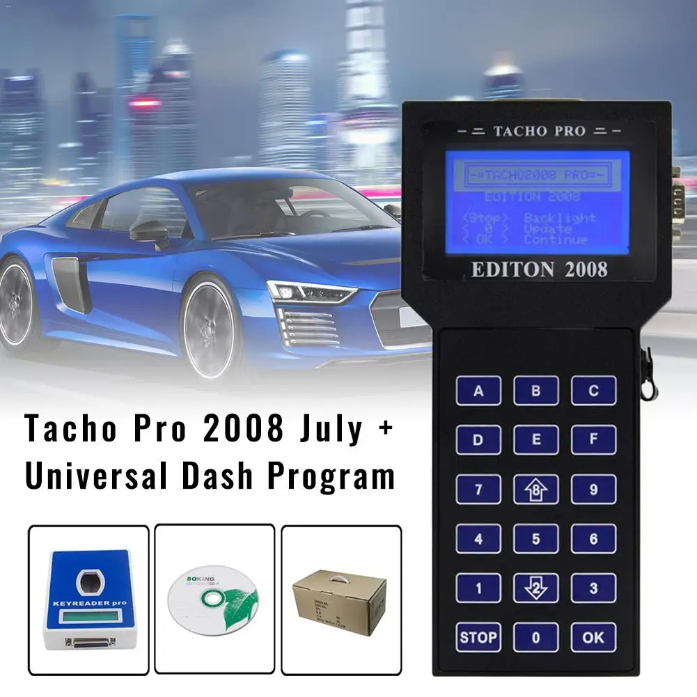 Универсальный сканер одометра инструмент для измерения скорости Tacho Pro 2008 7