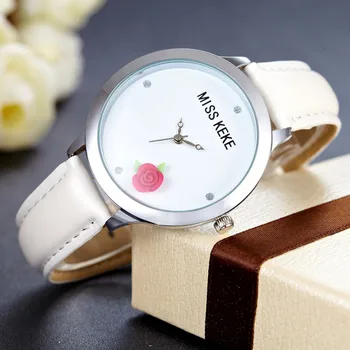 

Miss Keke 3d Simple Floral Design Clay Mini World Women Watch Rose Montre Femme Relogio Feminino Ladies Wristwatches 014