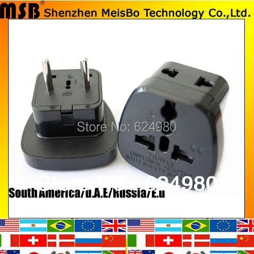 Electrical 10A 250V ABS south america converter us brazil Uk to EU
