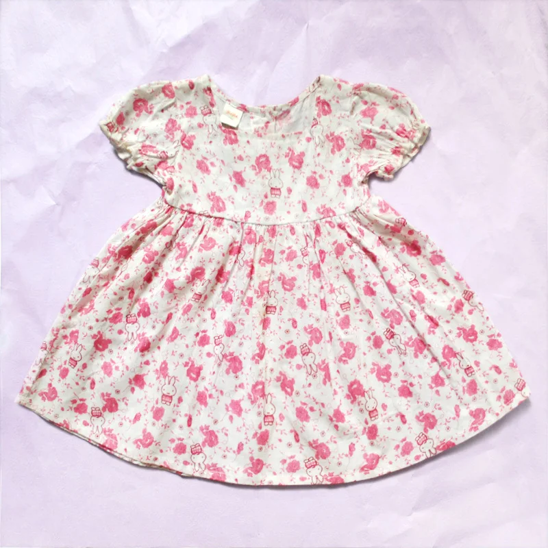 free shipping Factory Directly Outlet 12-24M Children rabit pattern Toddler Girls Beautiful Princess magic cute one-piece dress | Детская