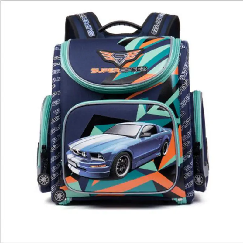 

Children School Bags for Boys Military Theme Racing Cars Printed EVA Waterproof Orthopedic Backpack Mochila Infantil Grade 1-5