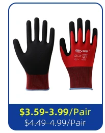 3 пары строительных перчаток GMG красные полиэфирные оболочки черные нитриловые песчаные покрытия рабочие защитные перчатки мужские рабочие перчатки