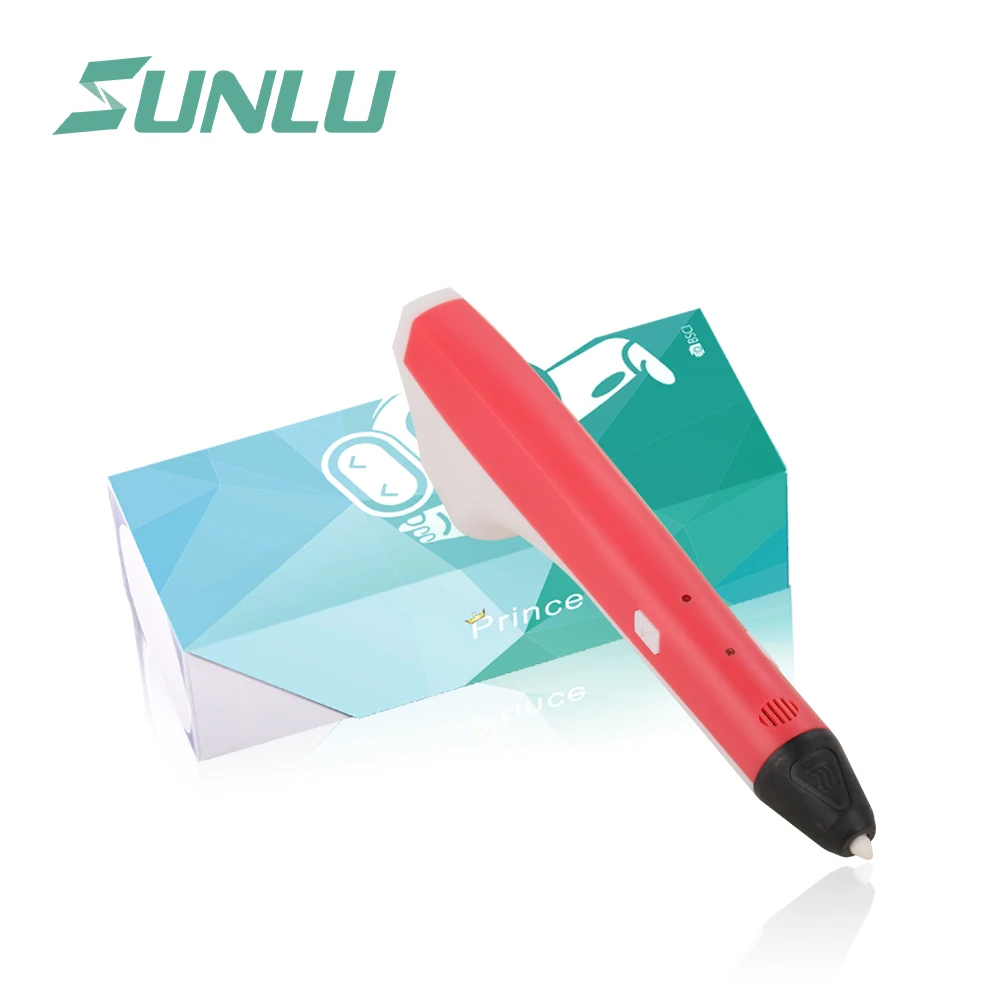 SUNLU M1 3d принтер Ручка для моделирования PLA/PCL Filamant, управление одной кнопкой, с usb-кабелем, лучший подарок для творческого воображения-желтый - Цвет: M1 3D Pen Red