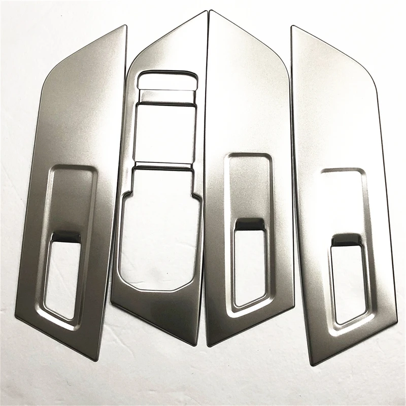 Панель подлокотника двери автомобиля декоративные наклейки 4 шт. для Skoda Karoq стеклоподъемные кнопки из нержавеющей стали