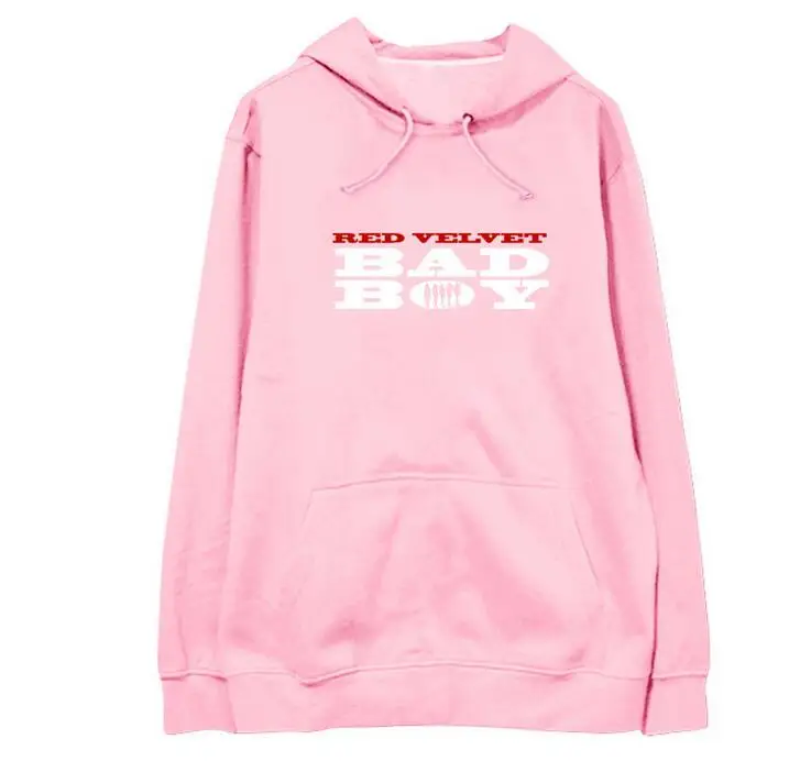  New arrival kpop red velvet bad boy perfect red velvet hoodies for fans supportive unisex fleece/th
