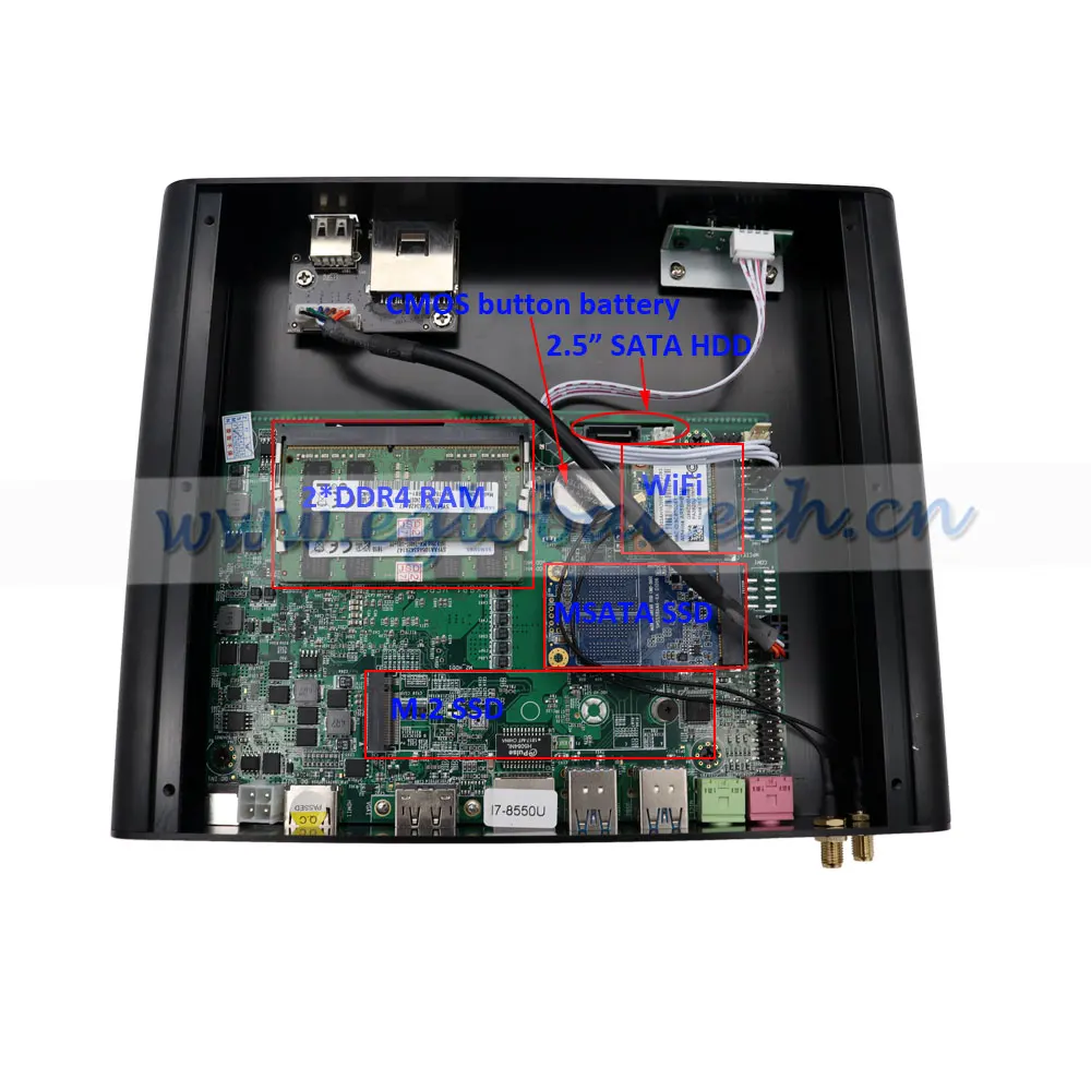 Мини компьютер Intel Core i7 8550U четыре ядра без вентилятора Windows 10 pro Linux Ubuntu Wi Fi HDMI