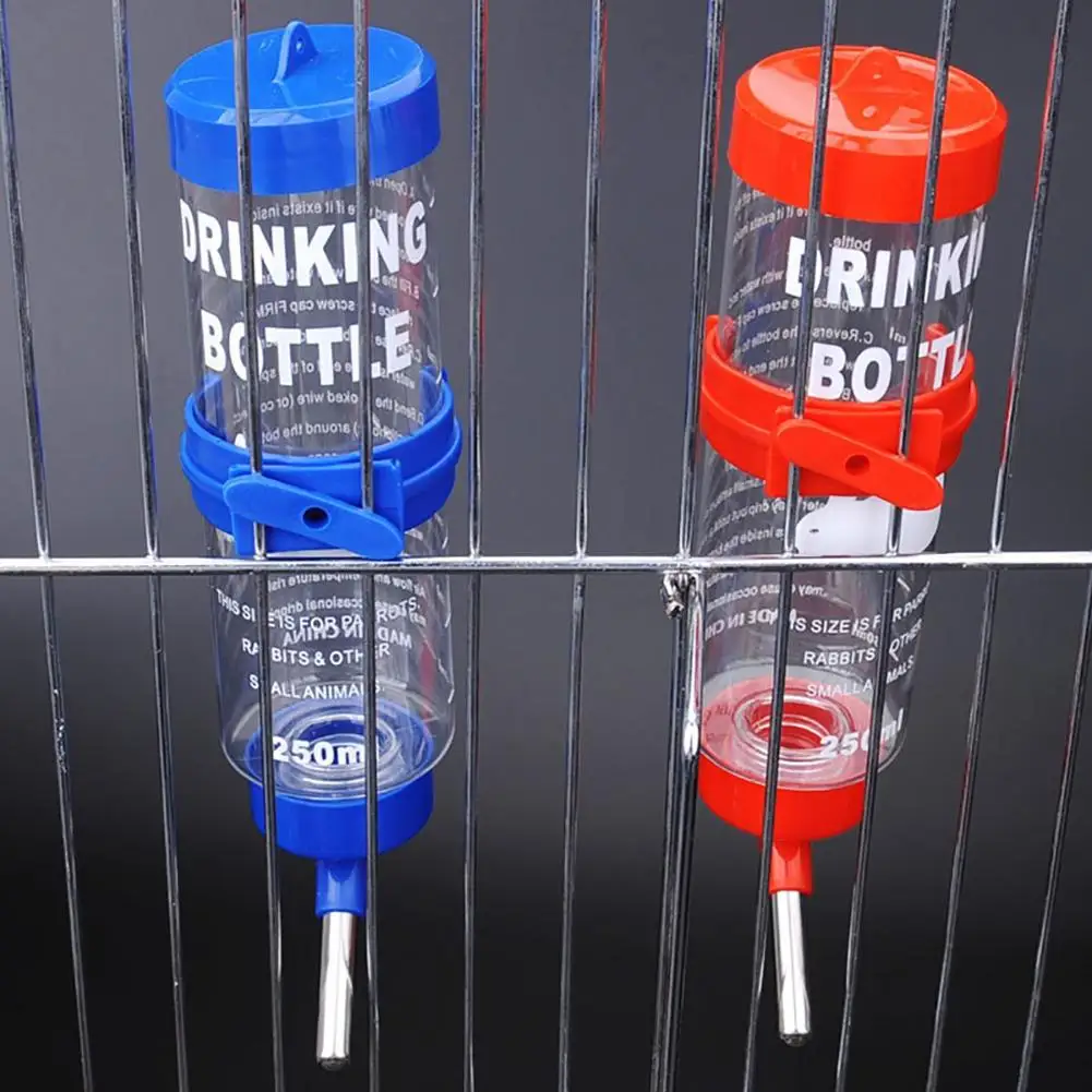 

Portable Pet Water Bottle 250ML Pet Drink Stainless Steel Automatic Water Fountain Bottle Rabbit Hamster