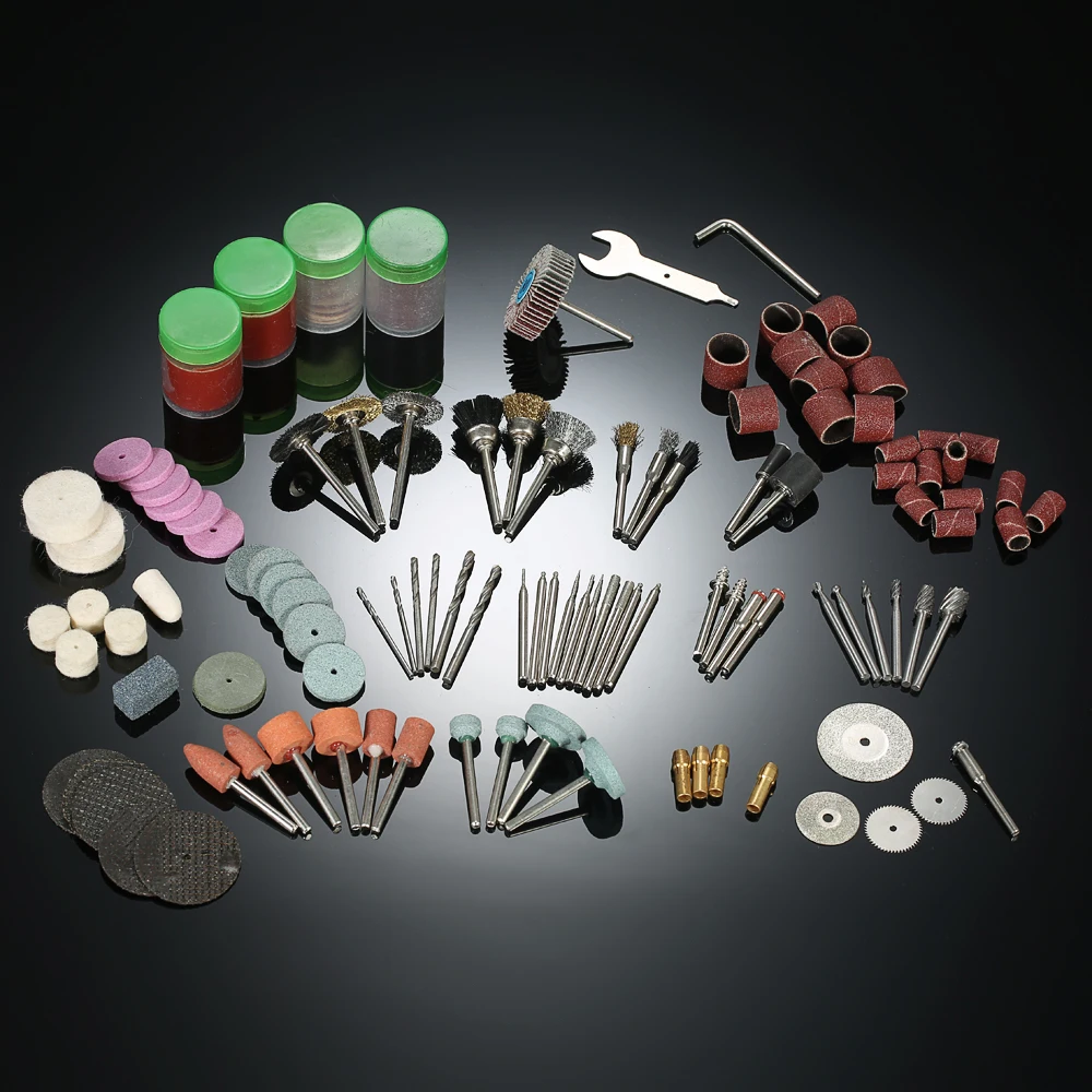 166PCS 1/8" rotary polishing tool accessories for Electric Grinder