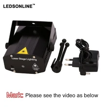 Retail sale 150mW 4in1 Mini Laser stage lighting effect laser projector party dj disco light 110