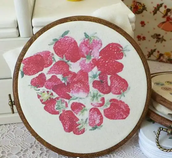 Wood Color Plastic Frame Embroidery Hoop Ring Circle Round Loop For cross Stitch Needlecraft Household sewing Tool (1)