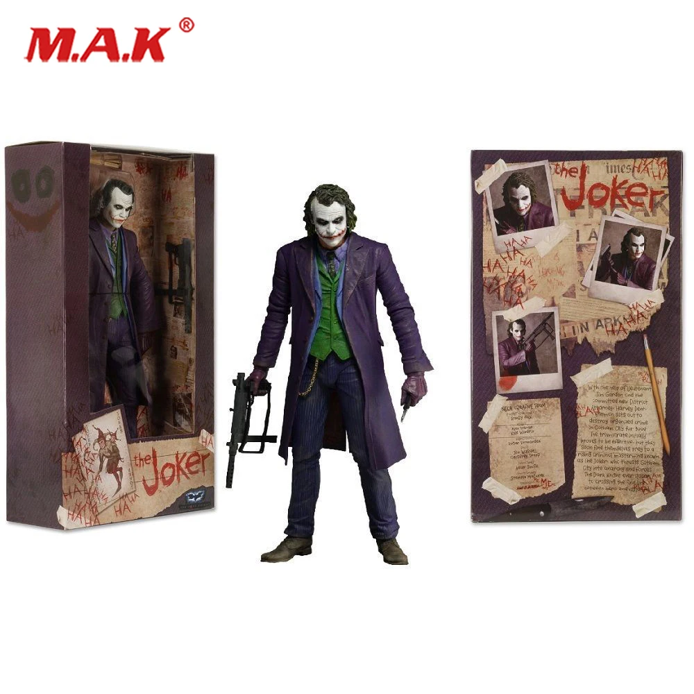 

kids toys 18cm Batman The Dark Knight The Joker Heath Ledger PVC Figure Toys Model for Children Boys Gift 7" Male Mini Figure