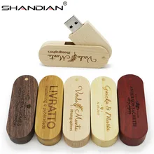SHANDIAN 10 шт. бесплатный логотип деревянные портативные деревянные usb флеш-накопитель 4 ГБ 8 ГБ 16 ГБ 32 ГБ 64 Гб карта памяти U dick свадебные подарки