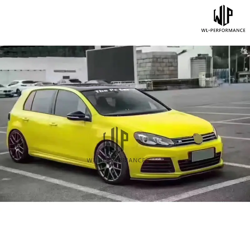 Golf 6 R20 PP Неокрашенный набор внешних комплектующих к автомобилю переднего бампера для заднего бампера боковые юбки выхлопные для Volkswagen VW Golf 6 MK6 R20