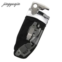 jingyuqin Car Key Battery Holder + Key Blade For Mercedes for Benz E C R CL GL SL CLK SLK Chrome Smart Keyless Battery Clamp