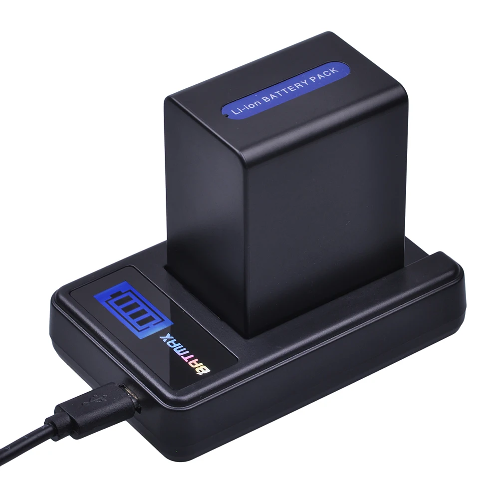 2pc 4500mAh NP FH100 Battery + LCD USB Charger для sony FH30 FH50 HDR CX12E CX7E SR10E|Цифровые аккумуляторы| |