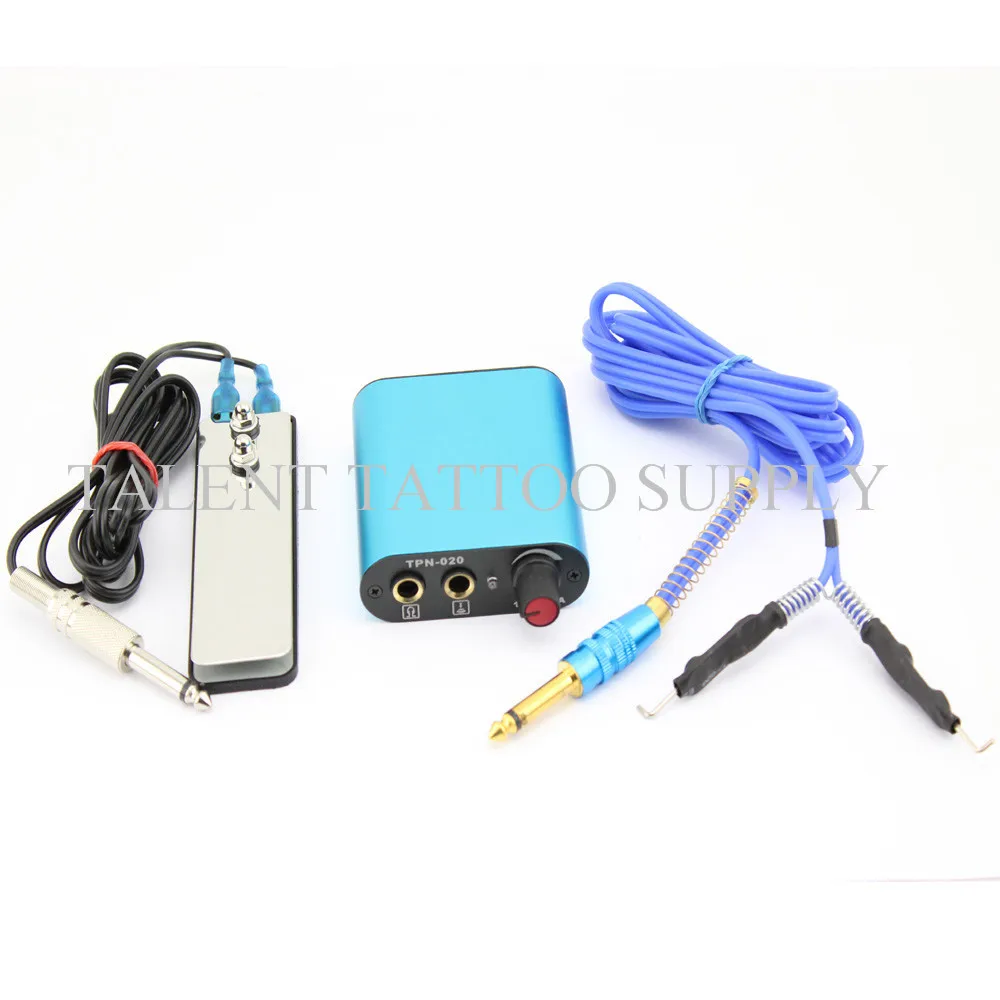 Hot Sales Premium Quality Mini Tattoo Power Supply in Blue with Pedal Silicon Clip Cord | Красота и здоровье