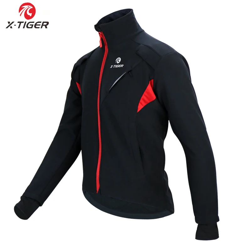 X-TIGER ветрозащитная Водонепроницаемая велосипедная куртка, одежда для горного велосипеда, зимняя спортивная одежда с длинным рукавом для велоспорта