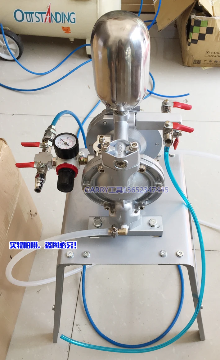 

Mini Pneumatic Double Diaphragm Paint Pump Electric Ink Pump Aluminum Alloy Material Spray Paint Diaphragm Pump A10 3/8