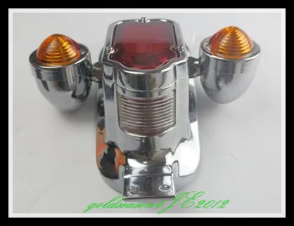 Крест Ассамблея Chrome задний фонарь w/поворота для Harley Chopper Bobber Пользовательские