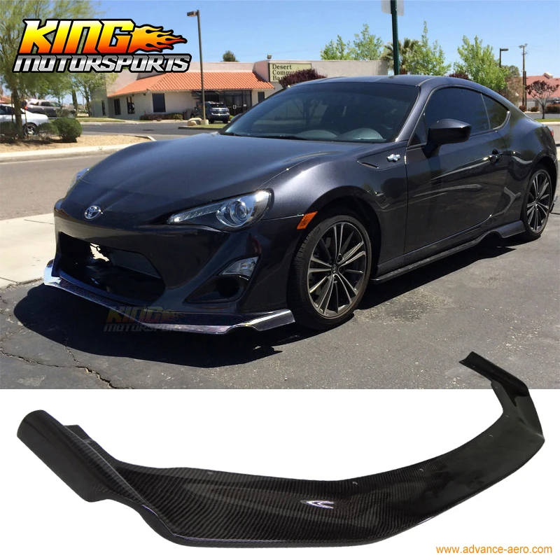 For 13 16 Scion FRS GT86 2Dr Front Bumper Lip Carbon Fiber