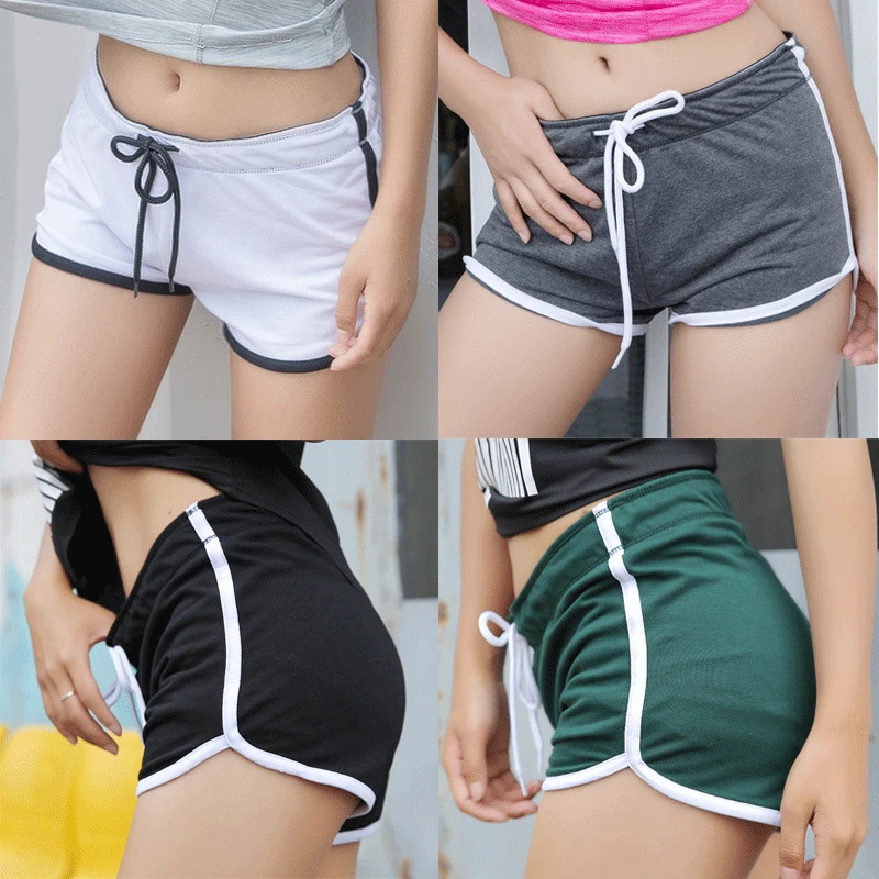 

Summer Women Yoga Shorts Drawstring Letter Printing Patchwork Sport Short Running Jogger Casual Fitness Workout Short Activewear