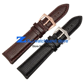 

Fashion leather bracelet cowhide Lizard leather grain watchband Round grain wristwatches band watch strap 18mm 19mm 20mm 22mm